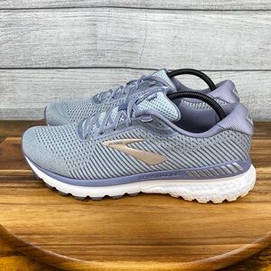 Brooks Adrenaline GTS 20 Gray Lavender Running Shoe 1202961B073 Womens Size 11.5